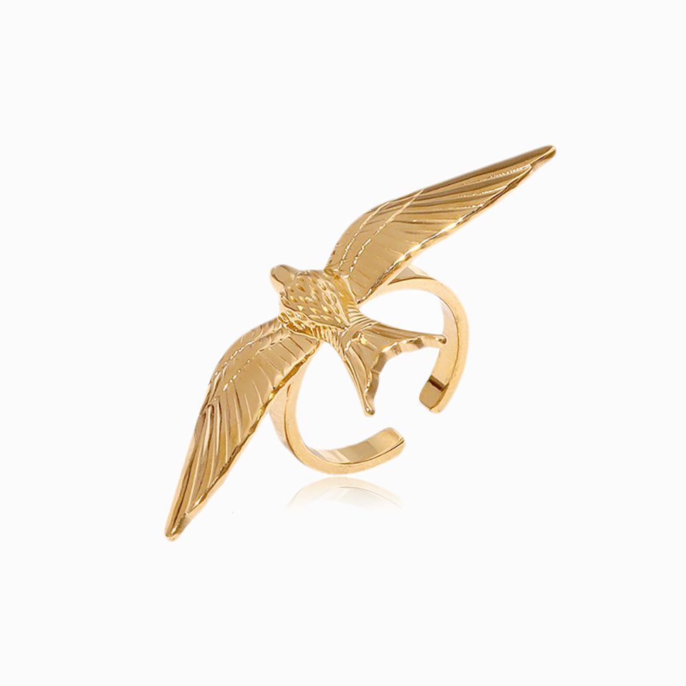 Anel Andorinha em Aço Inoxidável