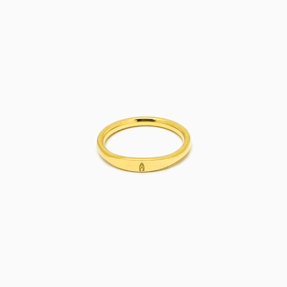 Anel com Inicial Aço Inoxidável 17.6mm