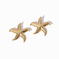 Brincos Estrela do Mar em Aço Inoxidável 34x32mm