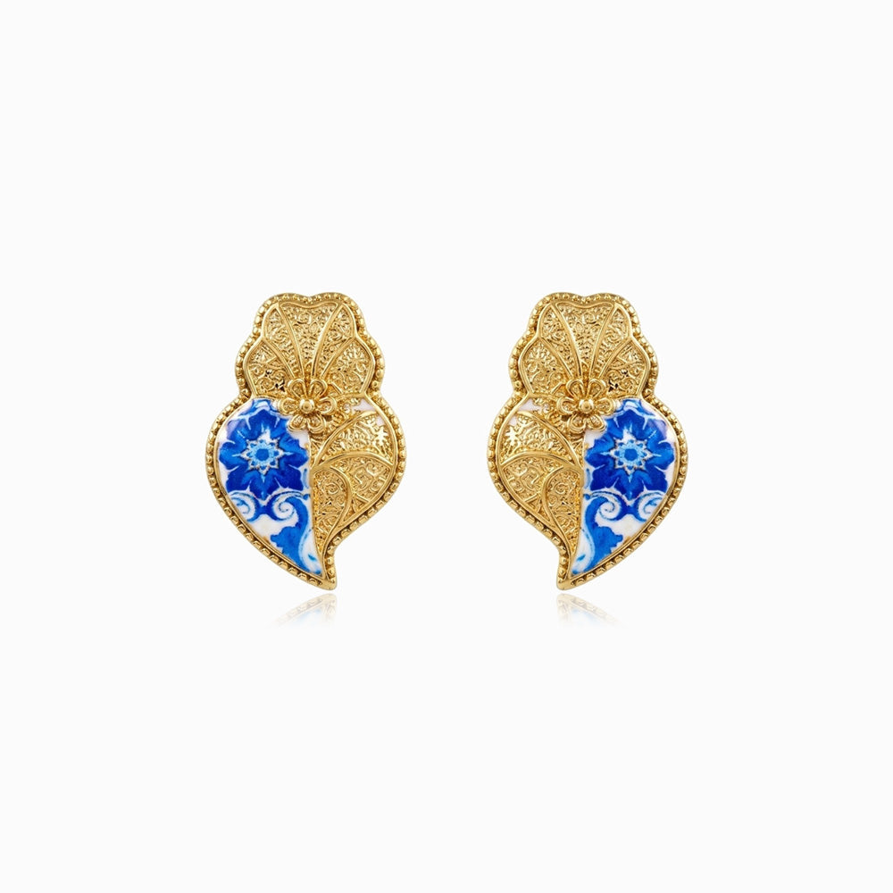 Brincos Coração de Viana em Aço Inoxidável 25x16mm