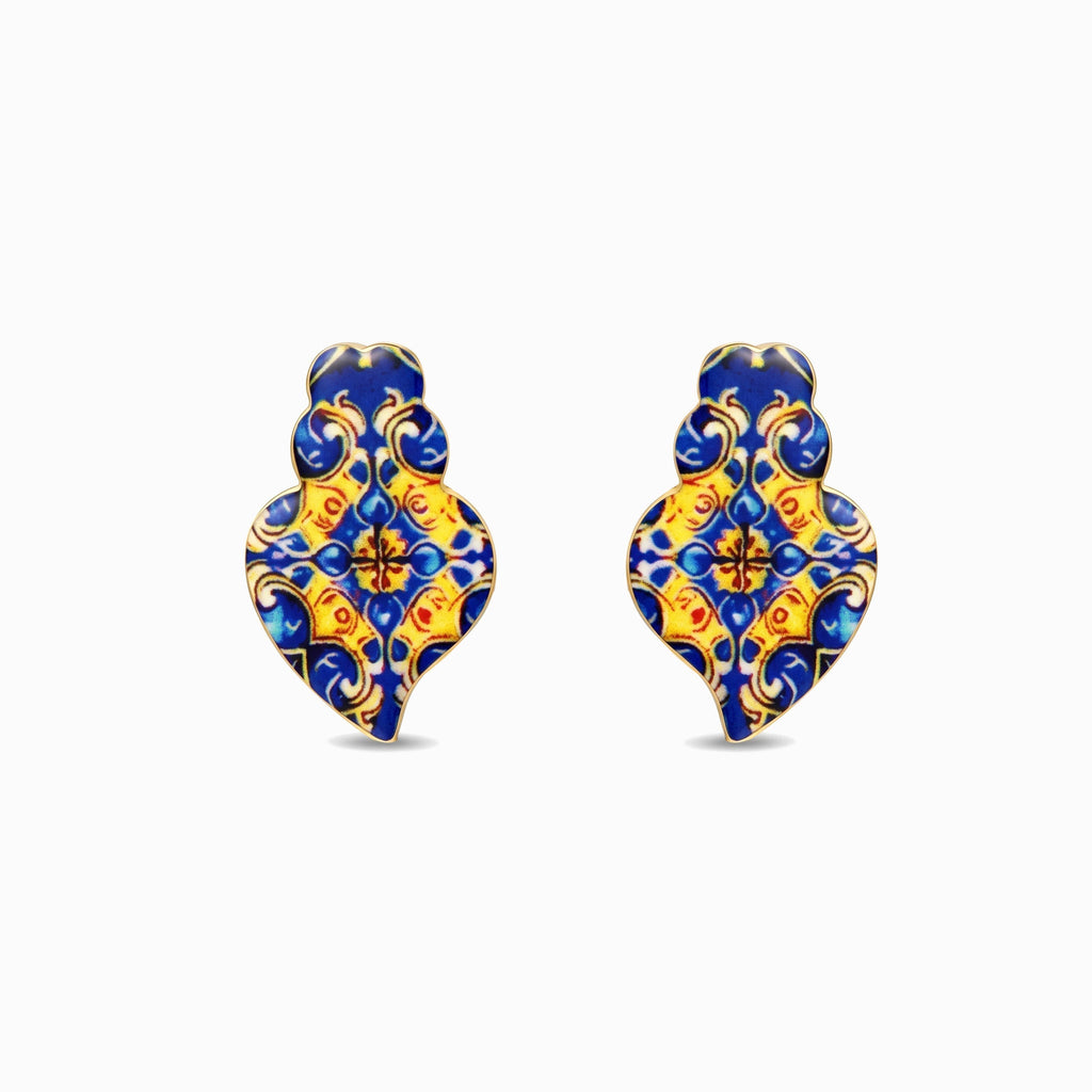 Brincos Coração de Viana em Aço Inoxidável 25x16mm