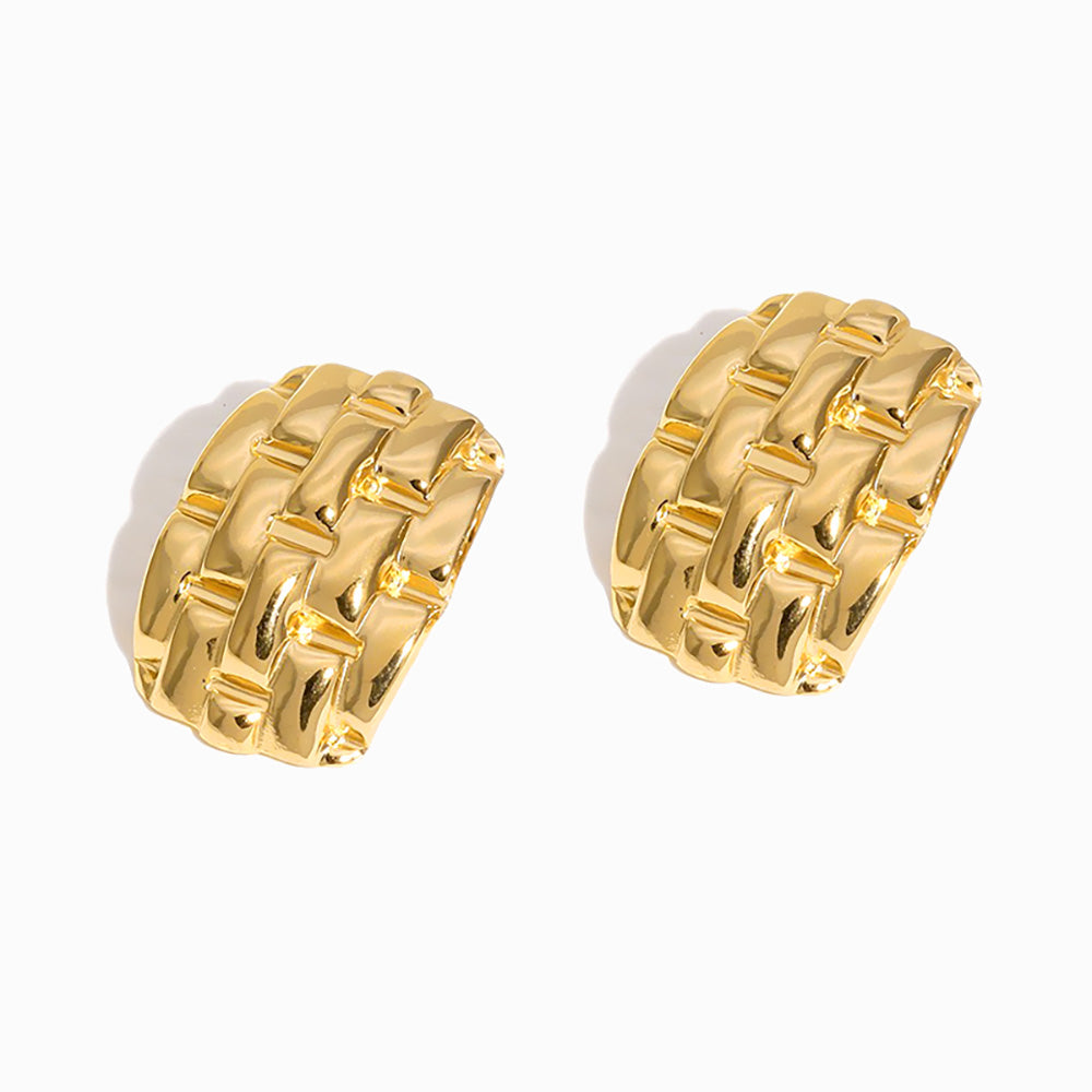 Brincos Fashion em Aço Inoxidável 29x20mm