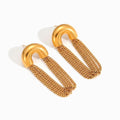 Brincos Franja em Aço Inoxidável 45x18mm