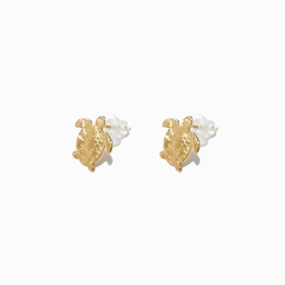 Brincos Verão Tartaruga em Aço Inoxidável 12x12mm