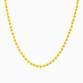 Colar com Cristal Amarelo em Aço Inoxidável