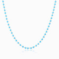 Colar com Cristal Azul Claro em Aço Inoxidável