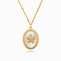 Colar Estrela do Mar em Aço Inoxidável e Madrepérola