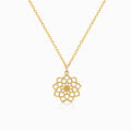 Colar Flor de Lótus em Aço Inoxidável
