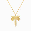 Colar Palmeira em Aço Inoxidável - Estilo Tropical