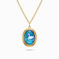Colar Cisne Branco em Aço Inoxidável