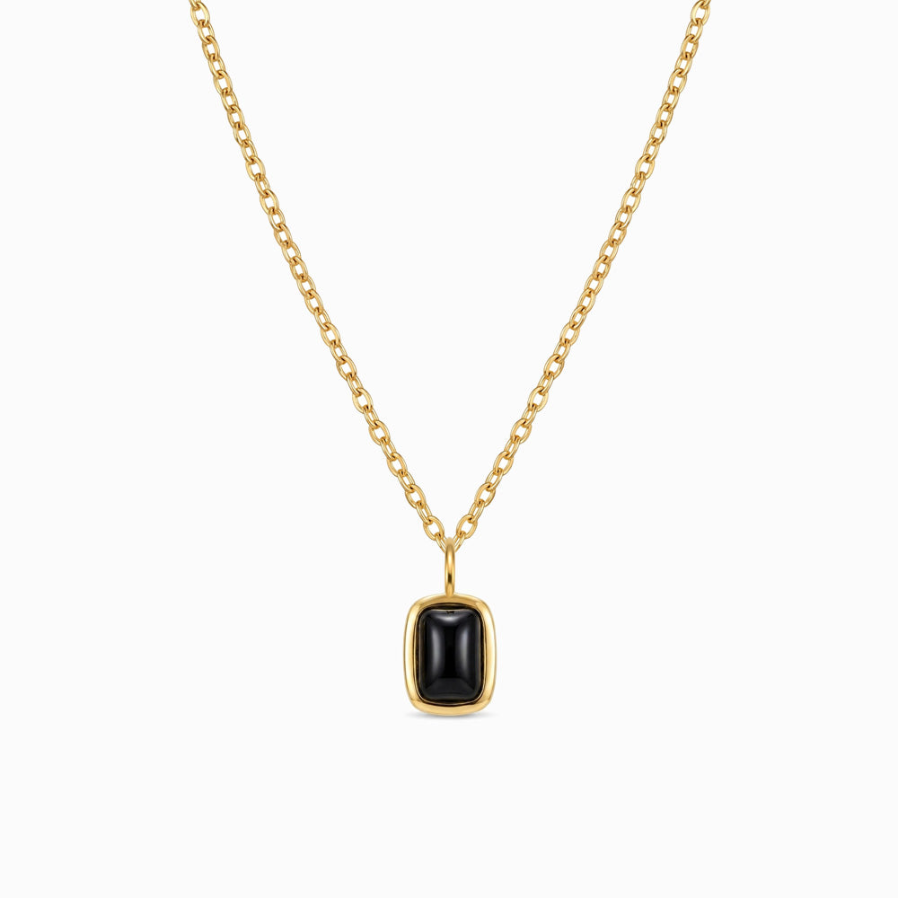 Colar Minimalista com Cristal em Aço Inoxidável
