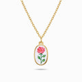 Colar Rosa em Aço Inoxidável