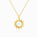 Colar Sol com em Aço Inoxidável e Madrepérola