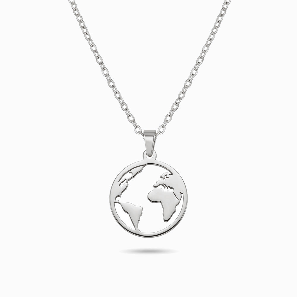 Colar Terra em Aço Inoxidável