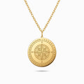 Colar com Medalha Navegador em Aço Inoxidável