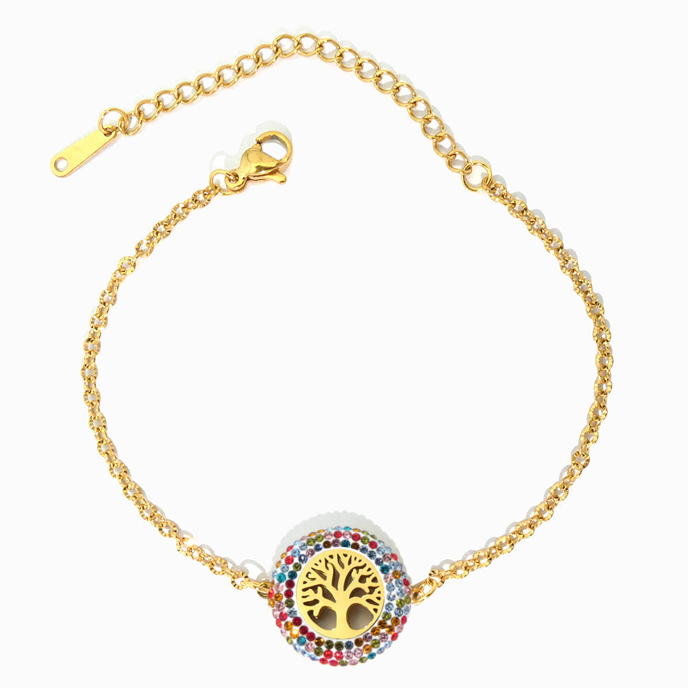 Pulseira Árvore da Vida em Aço Inoxidável