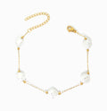 Pulseira com Pérolas Barrocas em Aço Inoxidável