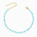 Pulseira com Cristal Azul em Aço Inoxidável