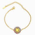 Pulseira com Trevo em Aço Inoxidável