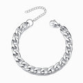 Pulseira Cubana Feminina 10mm em Aço Inoxidável