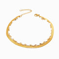 Pulseira de Pé Dupla em Aço Inoxidável 18+6cm