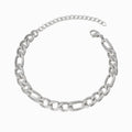 Pulseira Fígaro 7mm em Aço Inoxidável