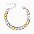 Pulseira Bicolor em Aço Inoxidável