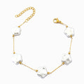 Pulseira com Pérolas Barrocas Estrela - Aço Inoxidável