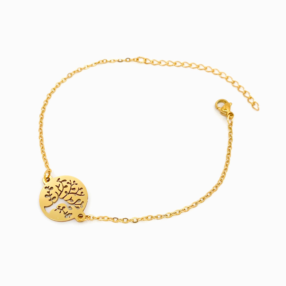 Pulseira Árvore da Vida em Aço Inoxidável