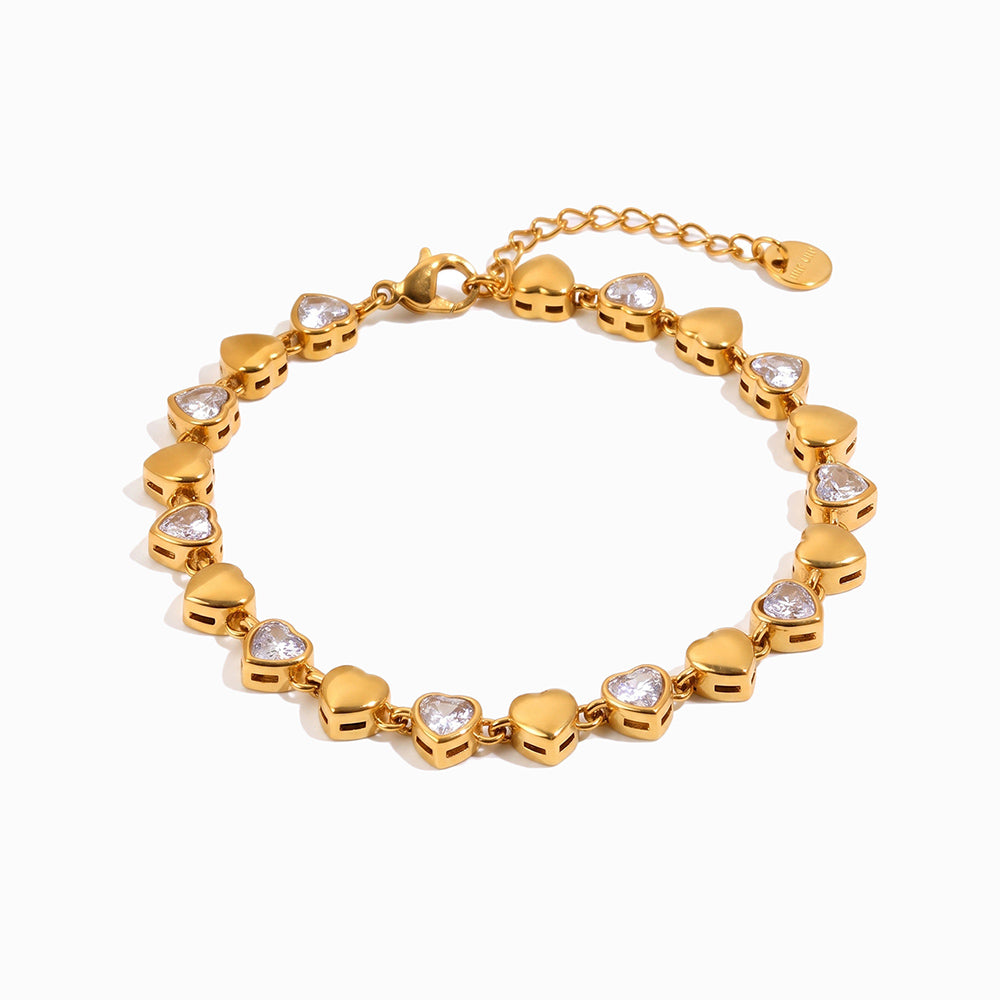 Pulseira Coração em Aço Inoxidável