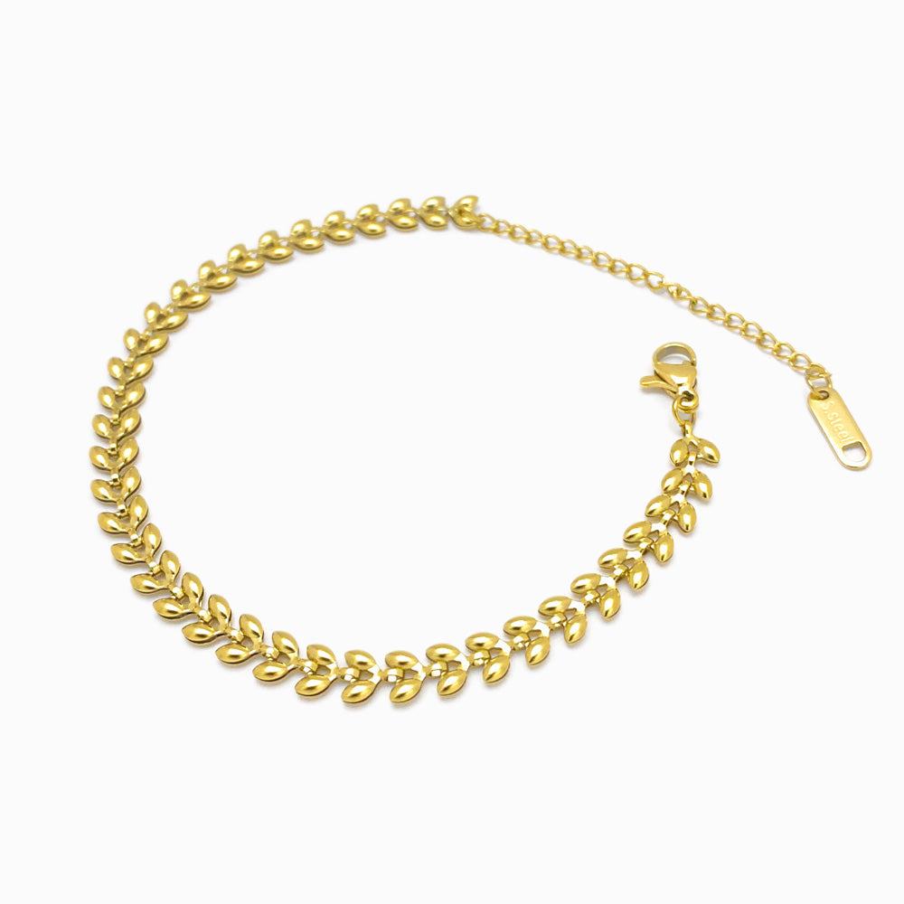 Pulseira Espiga de Trigo em Aço Inoxidável
